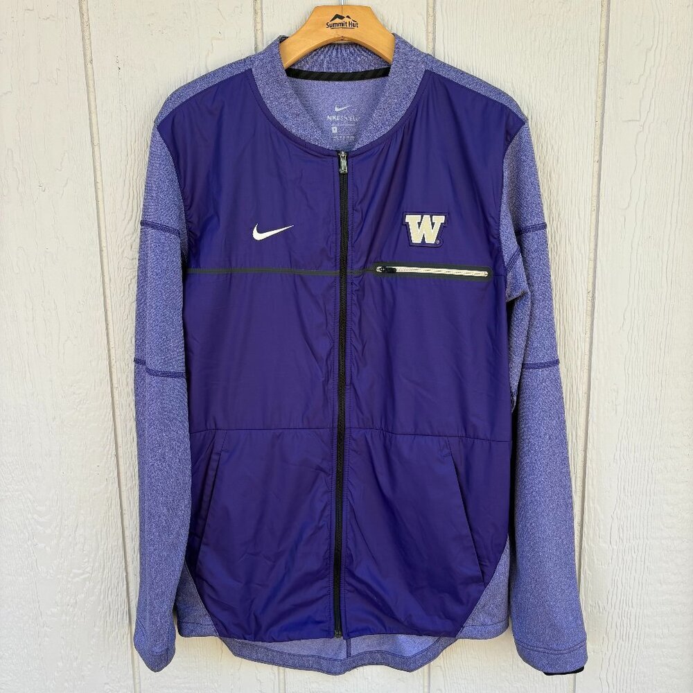 Nike Shield University of Washington Full Zip Jacket Men's Small Purple Outdoor